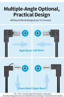 Cable Ethernet Cat6 de ángulo recto de fábrica, UTP 26AWG, RJ45 macho a macho, cable de conexión de 90 grados para enrutador y switch