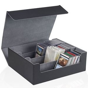 Boîte de rangement pour cartes FX Large Card Deck Box, capacité de 1800+ cartes à collectionner, 3 rangées, compatible avec les cartes Commander Magic the Gathering - Product Image 1