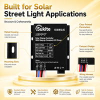 Contrôleur solaire MPPT 12120 12V 120W 20A à suivi rapide et ultra-efficace Sukite avec capteur de lumière intégré