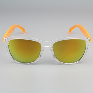 แว่นกันแดดป้องกัน UV400แบบคลาสสิกสำหรับทั้งชายและหญิงเลนส์โพลีเอสเตอร์สีใสขายดีเลนส์ PC สีส้มสำหรับผู้ชายสีน้ำเงิน/ขาว-สำหรับขี่จักรยาน - Product Image 2