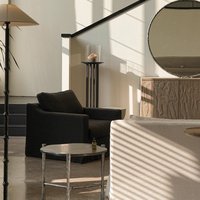 Fauteuil en lin amovible et lavable de style Wabi-Sabi pour maison d'hôtes, hôtel, auberge, petit appartement, salon, meubles de maison