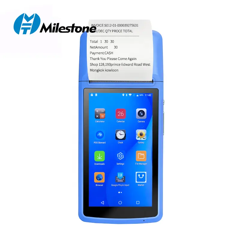 Hot sale 2g 3g 4g android pda pos terminal thermal printer barcode scanner with wifi blue tooth gps mobile pos machine