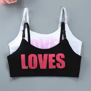 12-year-old girl's developmental student underwear vest 13-16 years old  summer pure cotton bra for junior high school students