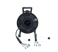 Bobine de câble à fibre optique blindée tactique ABCCABLS 4 cœurs LC-UPC TPU pour transmission en direct sur scène
