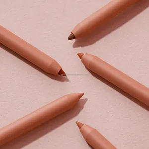 Фирменная марка без логотипа на заказ, долговечная Выдвижная матовая губная помада с защитой от пятен, розовый телесный коричневый карандаш для губ