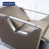 Wally Beauty tête de lit de spa électrique tête de spa équipement de spa pour la tête shampooing bol chaise de barbier or