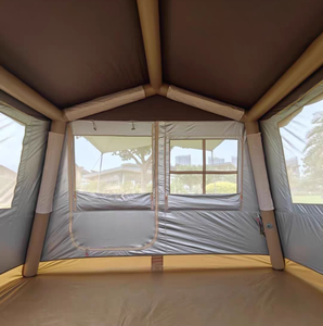 7.29 ㎡   Aufblasbares Campingzelt mit Wasserdichter Matte und Regenschutz, Vordach, Wärmeisolierung und für Familien-Camping - Product Image 3