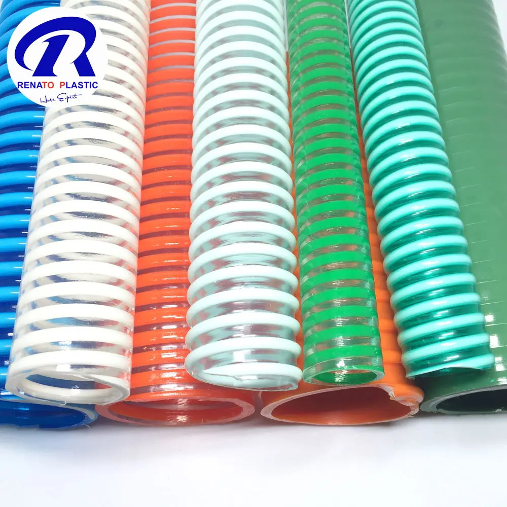 Selang penyedot debu industri pipa penghisap PVC, pipa penghisap air spiral fleksibel