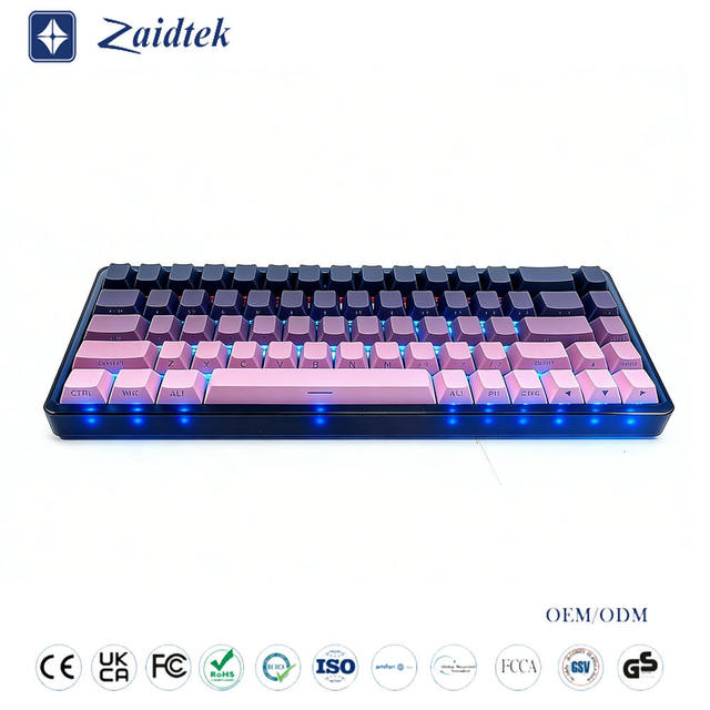 68 Key Tri-Mode Hot-Swappable Mechanical Gaming Keyboard RGB Wireless  5.3 USB-C Compact Side Printed OEM Keyboard