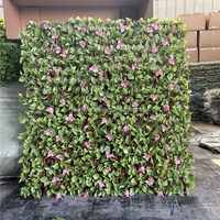 F83 Gros En Plastique Plantes Vertes Mur Feuille Artificielle Extensible Treillis Feuillage Clôture Murs pour Jardin Balcon Arrière-Cour Décor