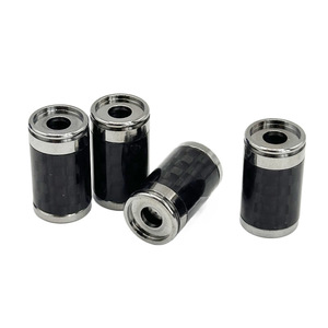 Capuchon de valve universel en fibre de carbone pour pneu de voiture avec logo D2324 - Product Image 4