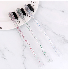 Brocha de Maquillaje 3 en 1 con Mango de Plástico y Doble Cabezal <span class=keywords><strong>para</strong></span> Cejas, Peine y Control de Bordes, al por Mayor y Personalizable - Product Image 3