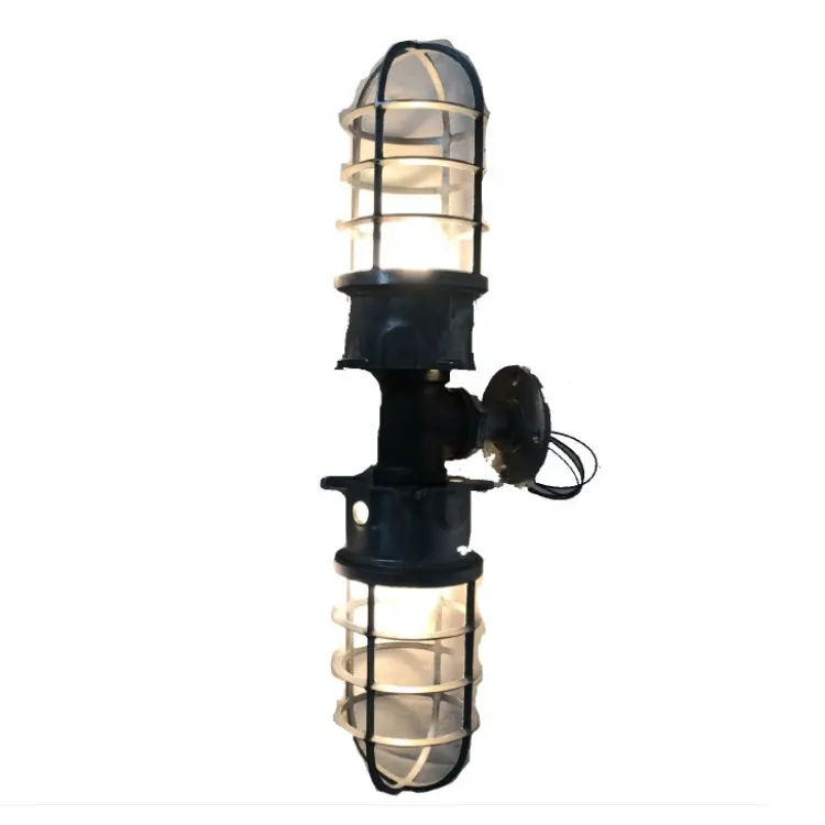Светильник настенный из прозрачного стекла с двойной головкой в морском стиле, наружный потолочный светильник для дома, крыльца, внутреннего дворика