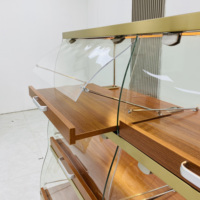 Edelstahl Titan-beschichtete LED-beleuchtete Bäckerei-Vitrine für Einkaufszentren und Gewerbliche Nutzung