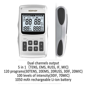 라운드웨일 5-in-1 TENS <span class=keywords><strong>EMS</strong></span> RUSS if MIC 콤보 전기치료기 (관절, 허리, 목, 전신 통증 완화용) - Product Image 3