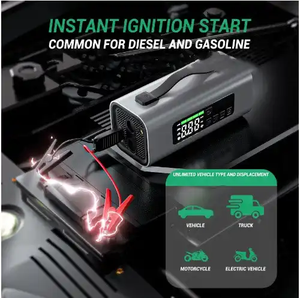 Multifunctionele 4 In 1 Jump Starter Met Auto Inflator Powerbank Batterij Booster Mini 12000 Mah Nieuwe Aankomst Met Noodalarm - Product Image 4