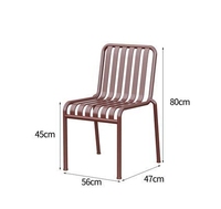 Ensemble table et chaises de jardin en fer moderne, non pliable, pour usage extérieur, idéal pour les restaurants, modèle SXD6