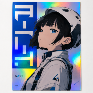 Affiches d'art personnalisées en feuille métallique, impressions holographiques métalliques Anime/<span class=keywords><strong>Manga</strong></span>, illustrations d'exposition, merchandising, édition limitée, affiches Holo Fanart - Product Image 3
