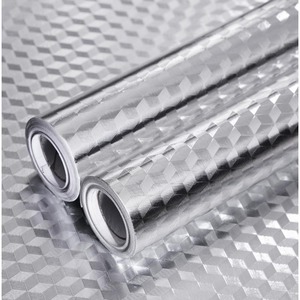 Papier peint auto-adhésif imperméable et résistant à l'humidité, feuille d'aluminium, autocollant anti-graisse résistant aux hautes températures pour cuisinière - Product Image 1