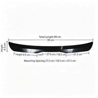 Aileron de toit universel 100 cm en ABS pour voiture, style aileron arrière