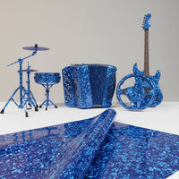 Feuilles de plastique en celluloid nacré multicolores (bleu, etc.) de gros, 1600x700mm, pour batterie de batterie et accordéon