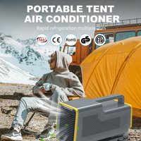 Mini Aire Acondicionado Portátil Recargable de 24V CC para Coches, Unidad de Refrigeración para Camping, Flujo de Aire de 110m/h, Silencioso con 46dB