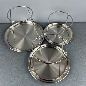 201 Edelstahl Doppels chicht Snack Plate Rack Moderne Meeres früchte <span class=keywords><strong>Tower</strong></span> Buffet Display Stand für Auster für Sashimi-304 Meeres früchte - Product Image 4