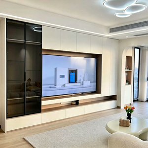 Mobile TV Moderno <span class=keywords><strong>in</strong></span> Legno per TV da 65 Pollici e Oltre, Mobile Porta TV per Soggiorno e Camera da Letto - Product Image 1