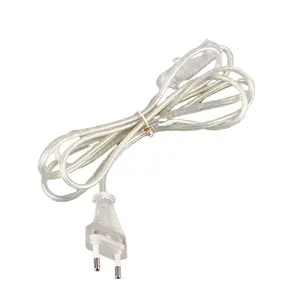 Kabel PVC bulat transparan Vintage kualitas tinggi kabel lampu gantung listrik 2*0.75mm kabel lampu gantung LED