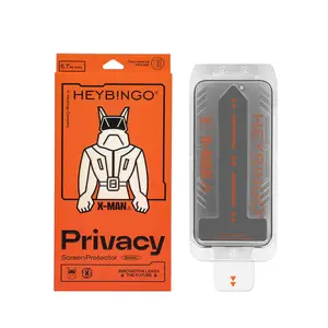 Precio de fábrica Privacidad Anti-polvo Protector de pantalla de vidrio templado para iPhone 15 14 13 Pro Easy APP Anti-Peeping Película de pantalla de teléfono