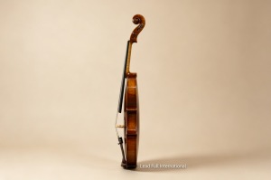 Violín Guarneri Leduc 1745 de una pieza con fondo de arce 4/4, hecho a mano con abeto europeo y accesorios de palisandro, modelo LFTS-605 - Product Image 6