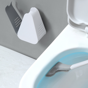 Nouvelle brosse de toilette en silicone détachable et écologique, design unique, logo personnalisé, brosse de nettoyage ménager Sanga - Product Image 4