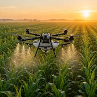 TopXGun 80L Drone agricole de pulvérisation avec 1 buse, pompe à diaphragme, boîte de vitesses, pulvérisateur de pesticides et d'engrais, portée de 3 km, temps de vol de 5 à 14 minutes