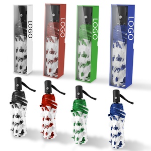 Clear Automatic Open Foldable <b>Umbrella</b> Transparent <b>Umbrella</b> Compact Large <b>Umbrellas</b> for Rain Bring Gift Box Custom - Product Image 4