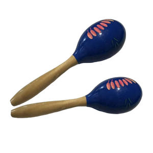 Maracas impresas con mango de madera, bolas de arena, instrumentos de percusión, accesorios para actuaciones, herramientas musicales para ambiente escénico - Product Image 1