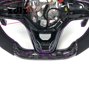 Volant personnalisé en fibre de carbone forgée LED violet pour Volkswagen VW <span class=keywords><strong>Golf</strong></span> Series <span class=keywords><strong>Golf</strong></span> 8 <span class=keywords><strong>Golf</strong></span> <span class=keywords><strong>7</strong></span>.5 <span class=keywords><strong>7</strong></span> 6 5 MK8 MK7 MK6 MK5 GTI GTR - Product Image 3