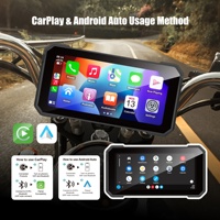 Écran 6,25'' 4K, navigation GPS pour moto, CarPlay sans fil, Android Auto, GPS, moniteur DVR pour moto, TPMS, télécommande, WiFi intégré