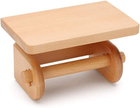 Porte-papier toilette en bambou avec étagère pour téléphone, étagères flottantes murales en bois, support de rangement pour salle de bain, service de personnalisation en usine
