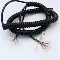 Câble Kai Mei RVUT 16 AWG, conducteur en cuivre à 6 brins, isolation PVC/TPE, spirale télescopique, haute élasticité, plage de température -30 +105