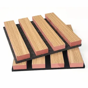 British Fireproof Wood Or Melamine Finish Bedroom Slat Board Veneer Pet Slats Wood Acoustic Panels
