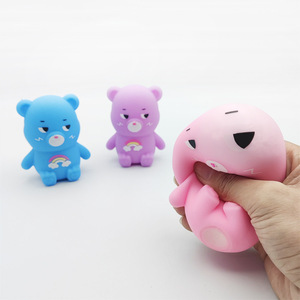 Juguete Novedoso de Oso Arcoíris, Juguete Creativo de Dibujos Animados para Aliviar el Estrés, Material TPR de Rebote, Juguete Musical para Niños para Liberar el Estrés - Product Image 5