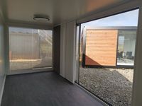 Maison de conteneur de luxe prédécoupée, bar, pub, structure en acier, pré-assemblée