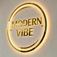 Enseigne rétroéclairée en acrylique 3D de qualité supérieure, logo d'entreprise personnalisé, boîte à lumière LED, décoration murale pour réception d'entreprise, boîte à lumière ronde avec logo