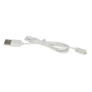 White 4 pin magnetic charging cable connector for smart watch