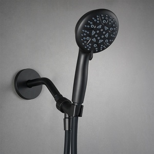 Ensemble de douche à main 3 pièces de style américain noir mat de qualité supérieure avec 8 fonctions, tuyau et support en laiton américain – Vente en gros - Product Image 6