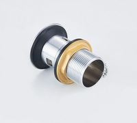 Accessoires de salle de bain G1-1/4 "Pull-Lift Navire Sink Plug Drain Basin Waste avec trou de trop-plein