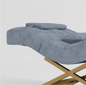 Muebles de Salón de Belleza Modernos y Lujosos en Rosa Dorado, Cama de Spa Facial Ajustable y Reclinable para Cejas y Pestañas en Venta - Product Image 4