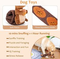 Jouet de puzzle pour chien Squirrel Dog - Jouet interactif en peluche qui couine et à mâcher, avec défis olfactifs et d'intelligence pour la stimulation mentale