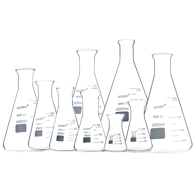 Лабораторная посуда от поставщика на заказ, колба Эрленмейера 500 мл, колба Эрленмейера с широким горлом