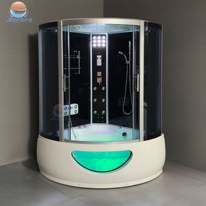 ห้องอาบน้ำฝักบัวอะคริลิกแบบตั้งพื้นพร้อมห้องซาวน่าแบบเปียกและแห้ง รวมกับอ่างน้ำวนนวดตัวแบบน้ำตก - Product Image 3